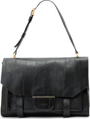 AllSaints Ursa Eel Skin Embossed Leather Satchel