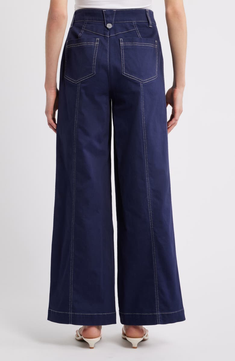 Wit & Wisdom 'Ab'Solution Skyrise High Waist Exposed Button Fly Wide Leg Pants, Alternate, color, Evening Blue