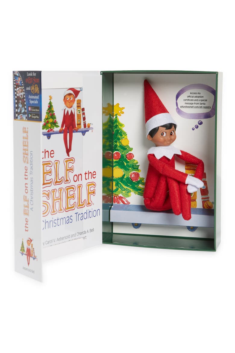 Boy Elf & Book Set, Alternate, color, RED