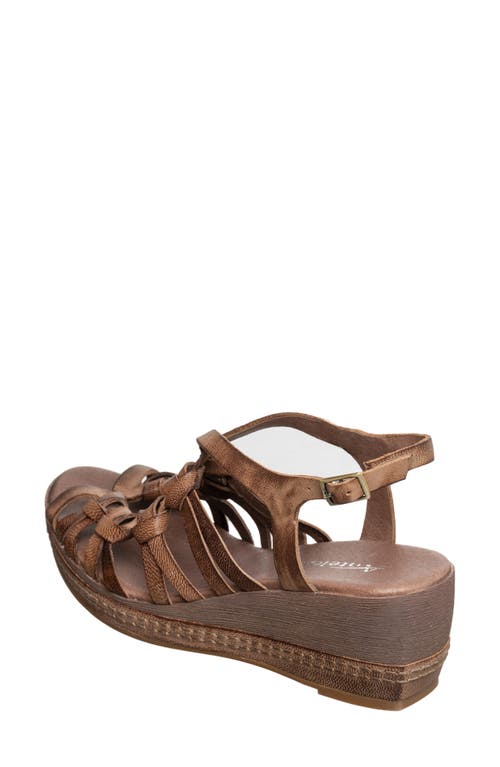 Antelope Genna Platform Wedge Sandal In Coffee