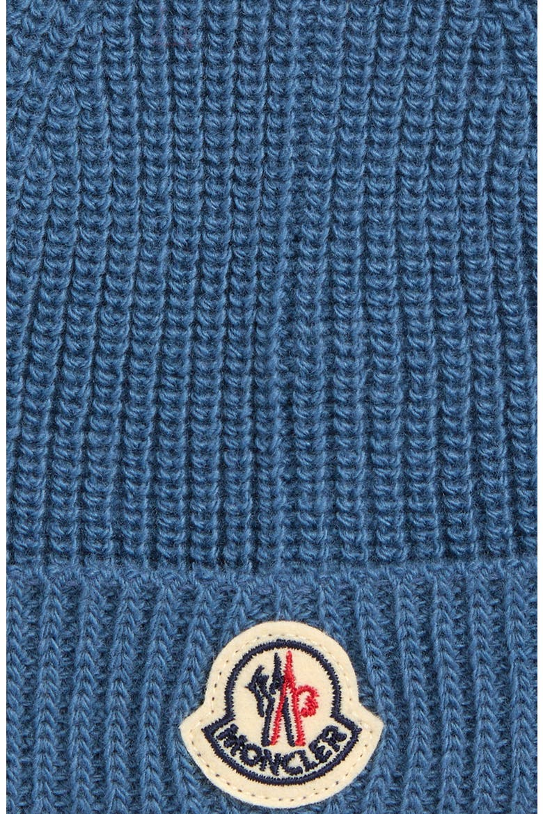 Kids' Tricolor Stripe Virgin Wool Beanie, Alternate, color, BLUE