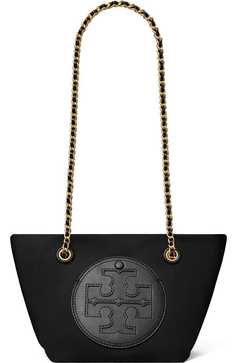 Tory Burch Small Ella Chain Convertible Crossbody Bag, Main, color, Black