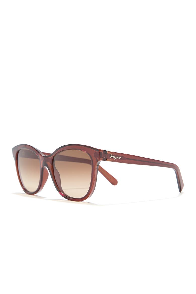 55mm Plastic Cat Eye Sunglasses, Alternate, color, CRYSTAL BROWN