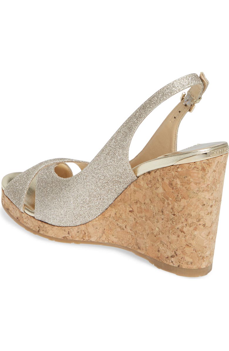 Jimmy Choo Amely Slingback Wedge Sandal, Alternate, color,