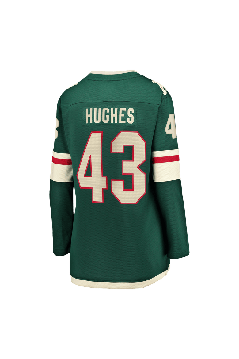 Women's Fanatics Quinn Hughes Green Minnesota Wild Home Breakaway Jersey, Alternate, color, Green