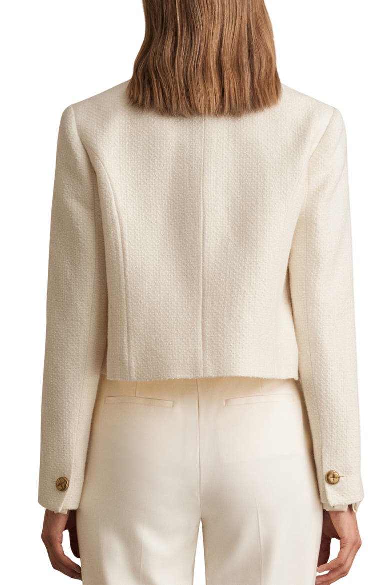 Mia Tweed Crop Jacket, Alternate, color, WHITE