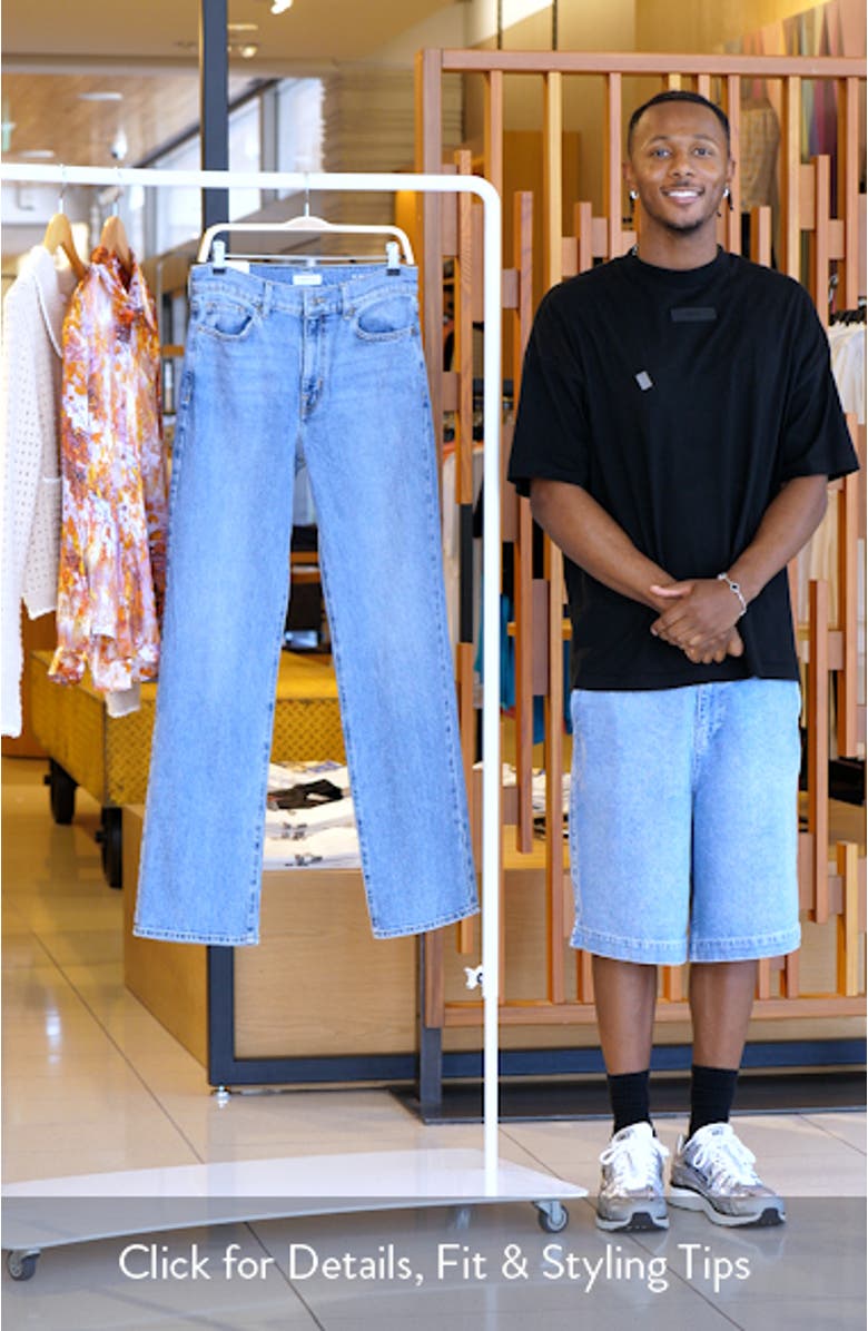 High Waist Straight Leg Jeans, sales video thumbnail