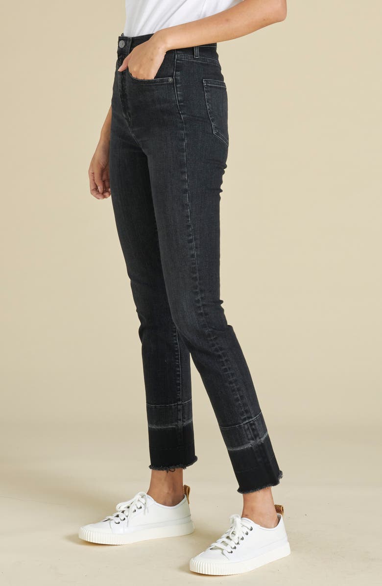 Veronica Beard Ryleigh Deep Release Hem Slim Straight Leg Jeans, Alternate, color, 