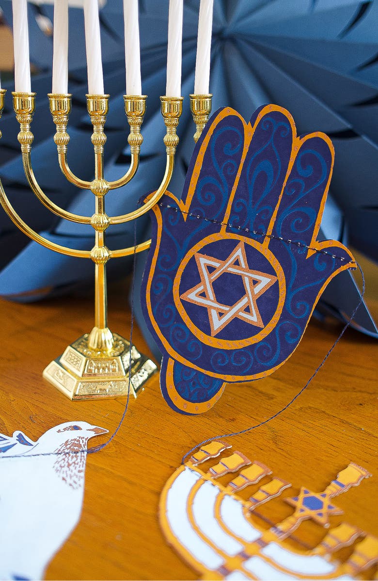 East End Press Sewn Paper Garland, Alternate, color, Mixed