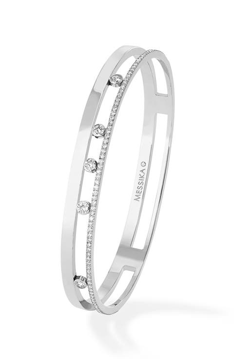 Move Two Row Pavé Diamond Bracelet