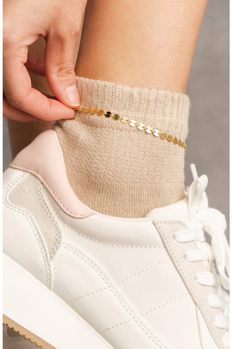 Poppy Chain Anklet, Alternate, color, GOLD FILLED