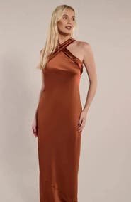 Rewritten Roma Halter Neck Dress