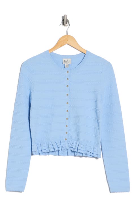 Cropped Ruffled Cardigan