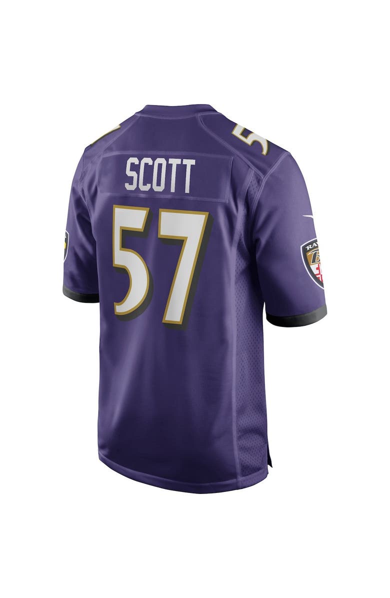 Nike Men's Nike Bart Scott Purple Baltimore Ravens Game Retired Player Jersey, Alternate, color,
