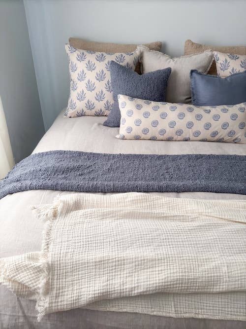 Anaya Crinkled Turkish Cotton Cuddle Throw In Bright White