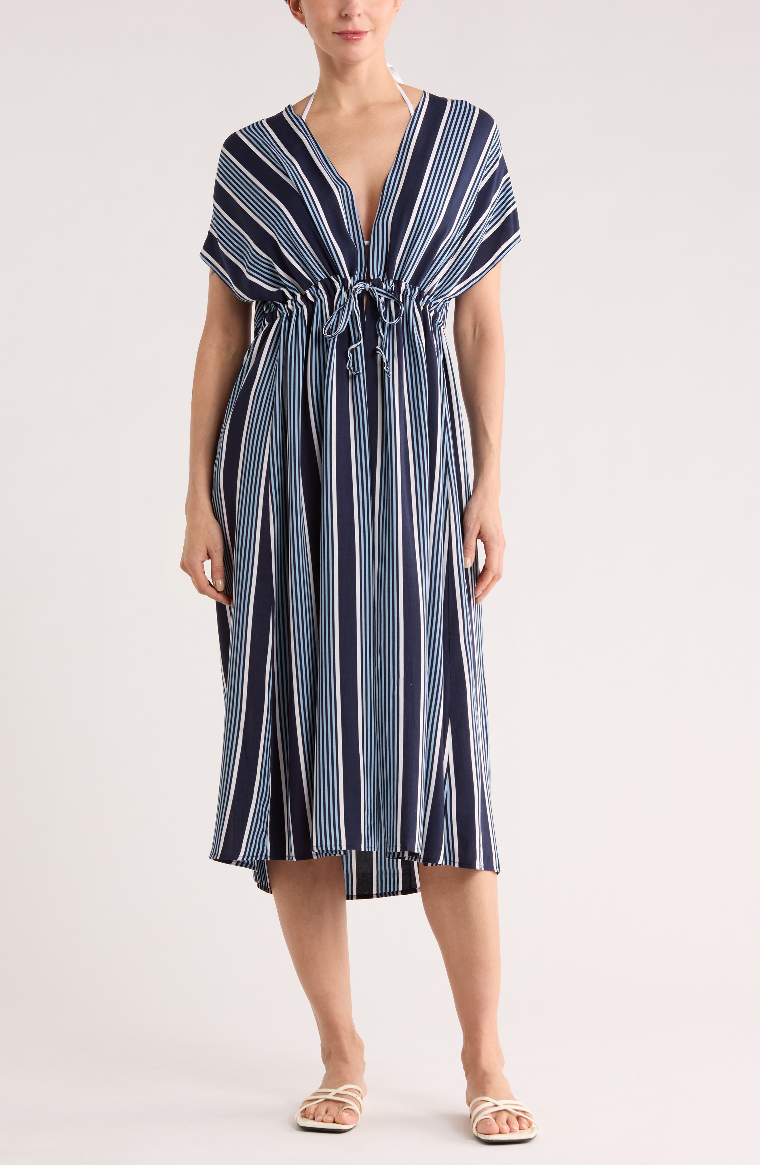 NORDSTROM RACK Floral Short Sleeve Cover-Up Dress