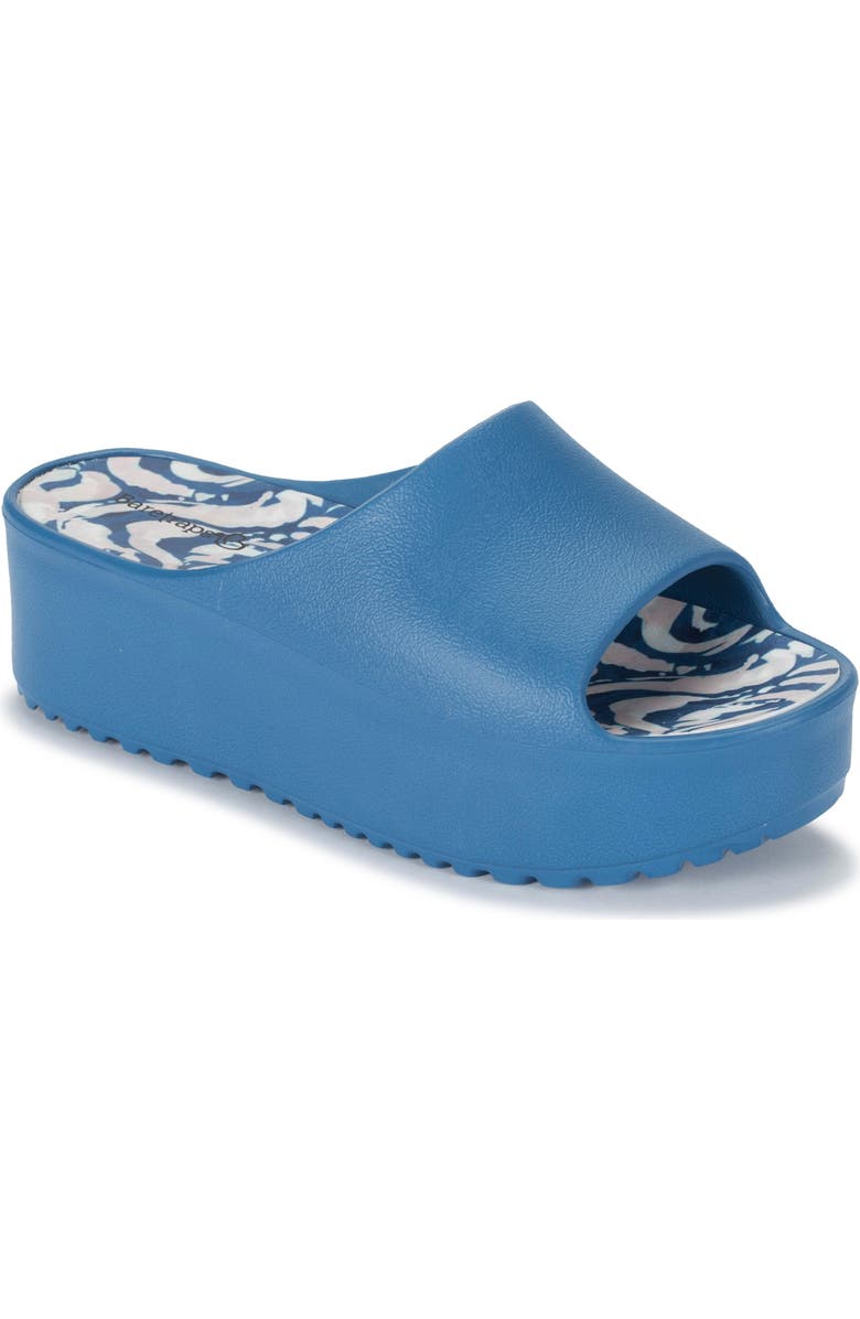 BARETRAPS Parvati Platform Slide Sandal, Main, color, Atlantic Blue