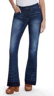 HINT OF BLU Release Hem Flare Jeans