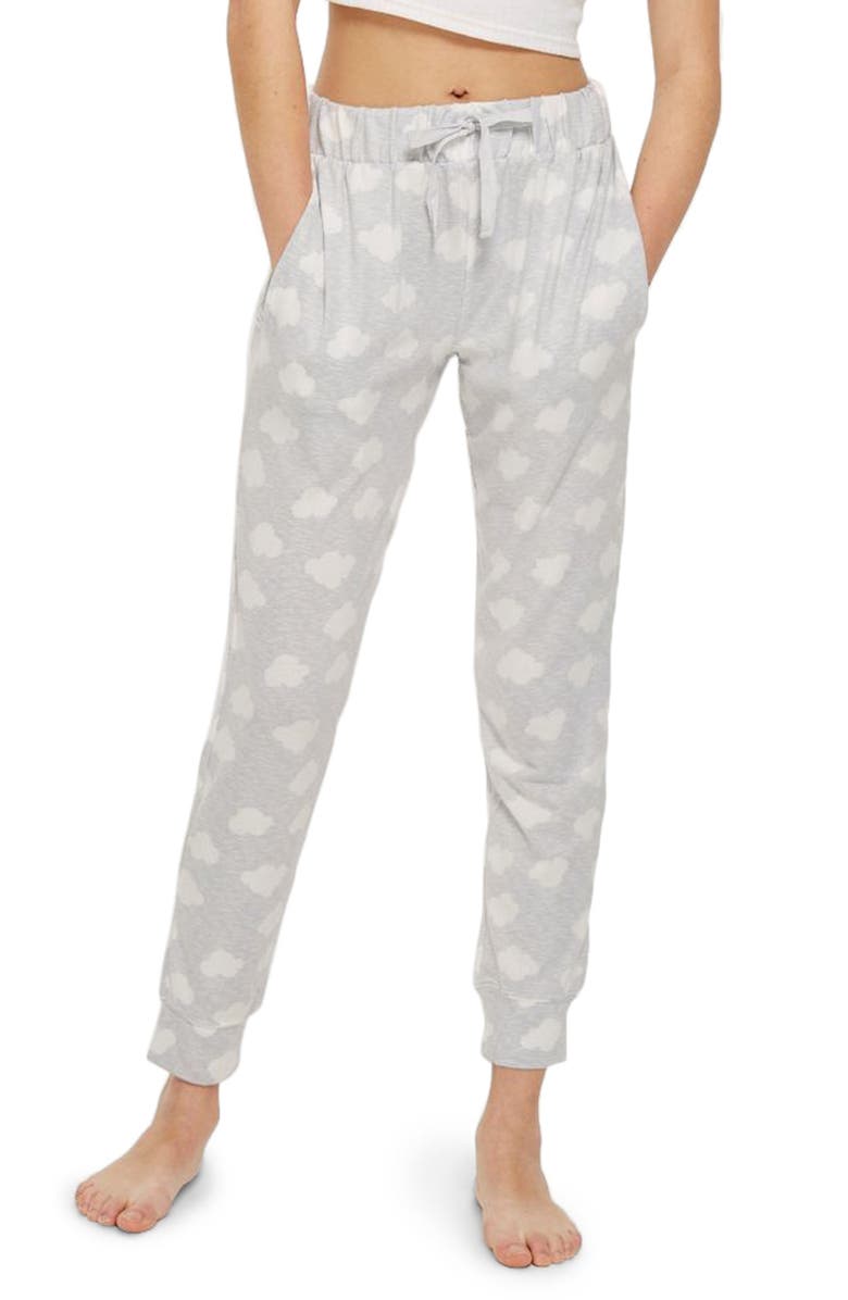 Topshop Cloud Print Jogger Pants, Main, color,