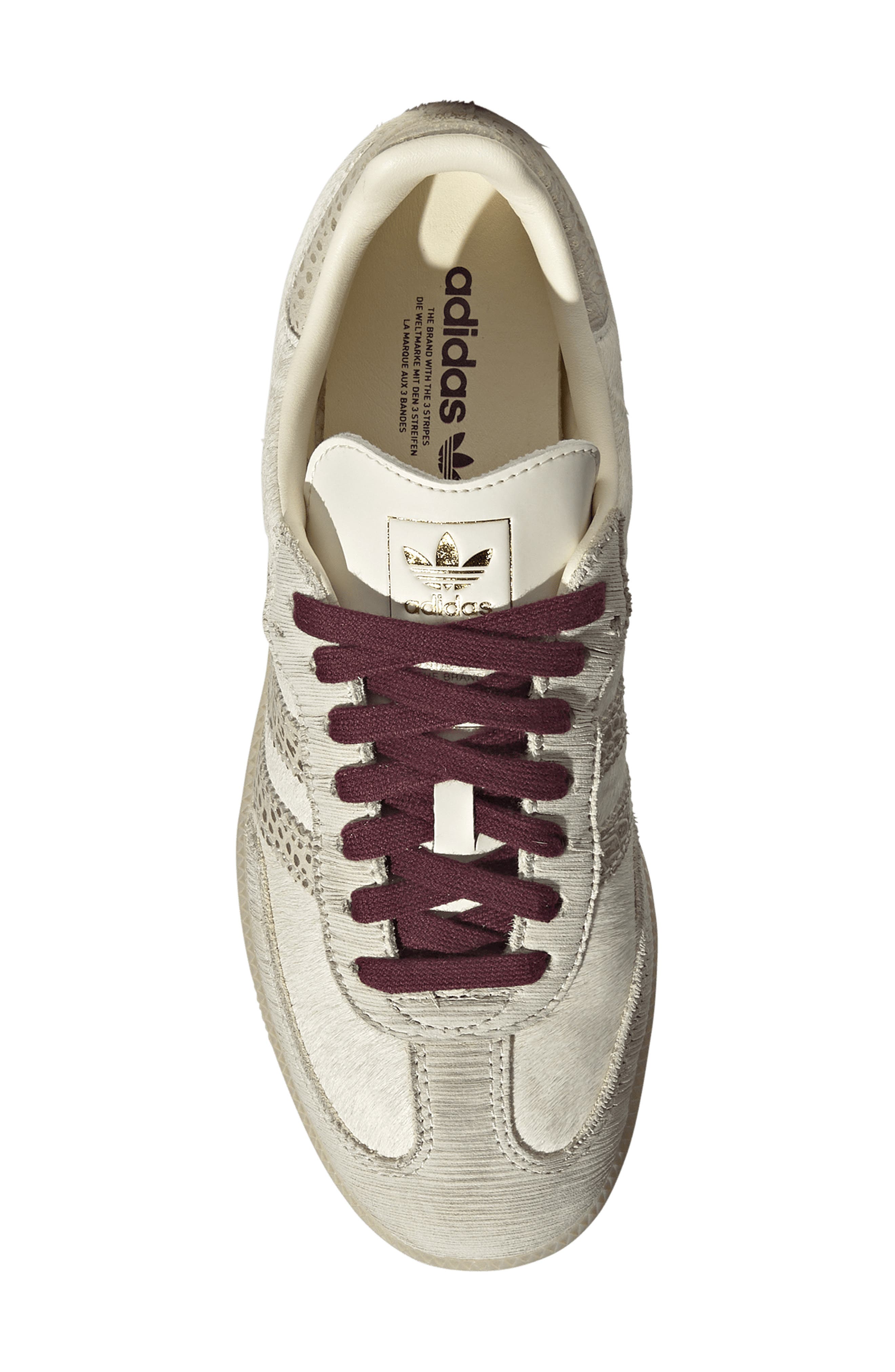 Samba OG Sneaker, Alternate, color, CREAM WHITE/ CREAM/ MAROON