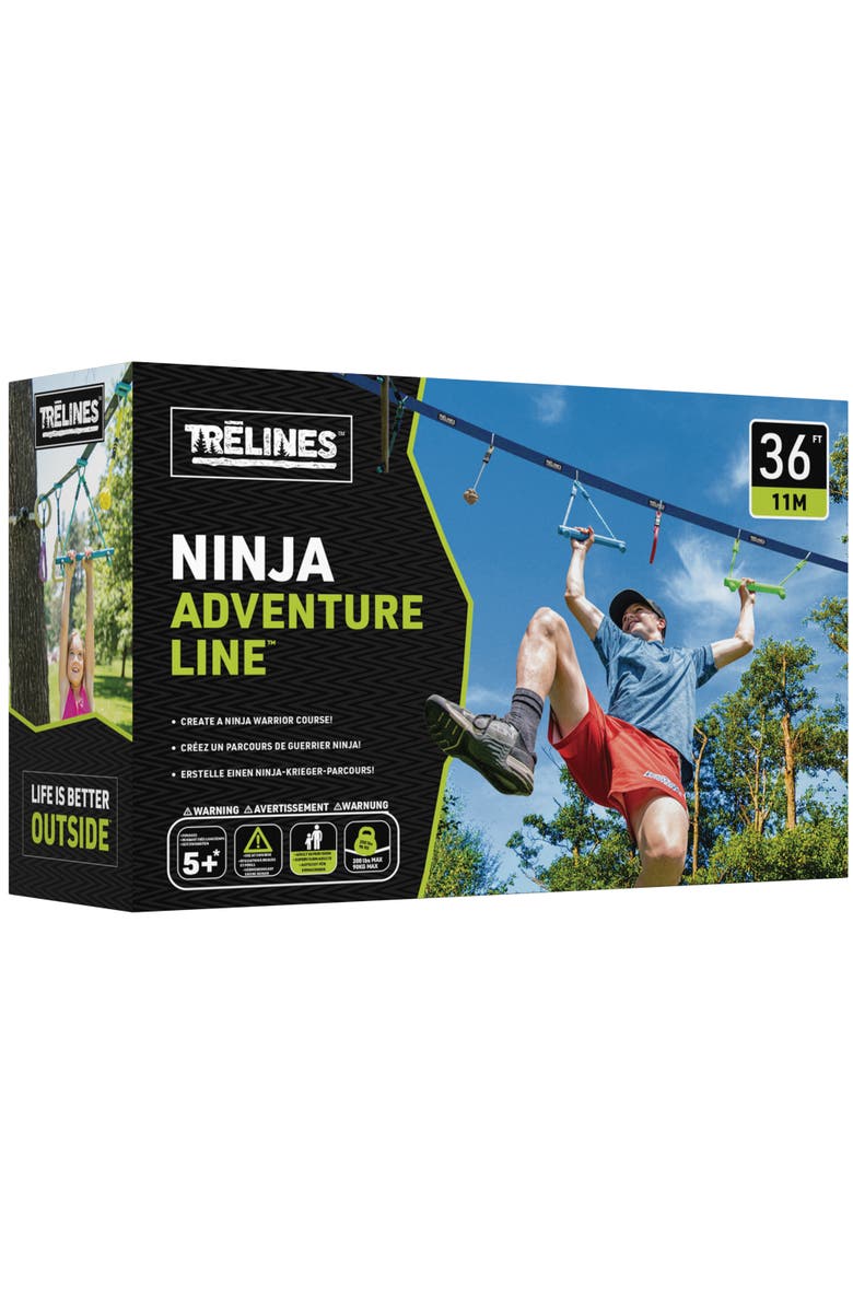 Trelines Adventure Line Ninja 36Ft, 250Lb Capacity, Main, color, Multicolored