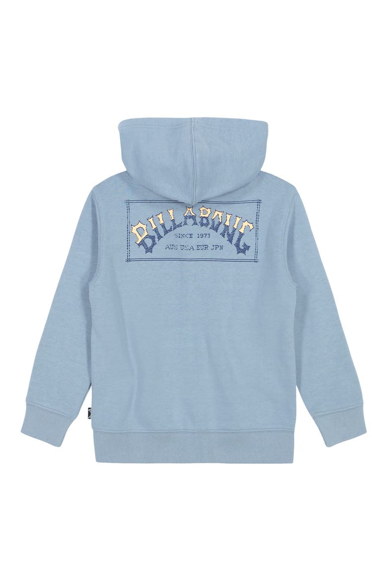 Kids' Original Arch Fill Fleece Graphic Hoodie, Alternate, color, WASHED BLUE