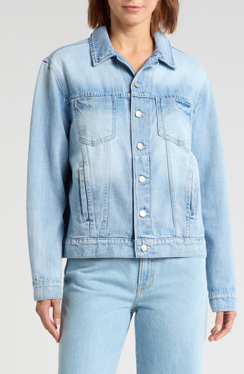L'AGENCE Mack Oversize Denim Jacket, Alternate, color,