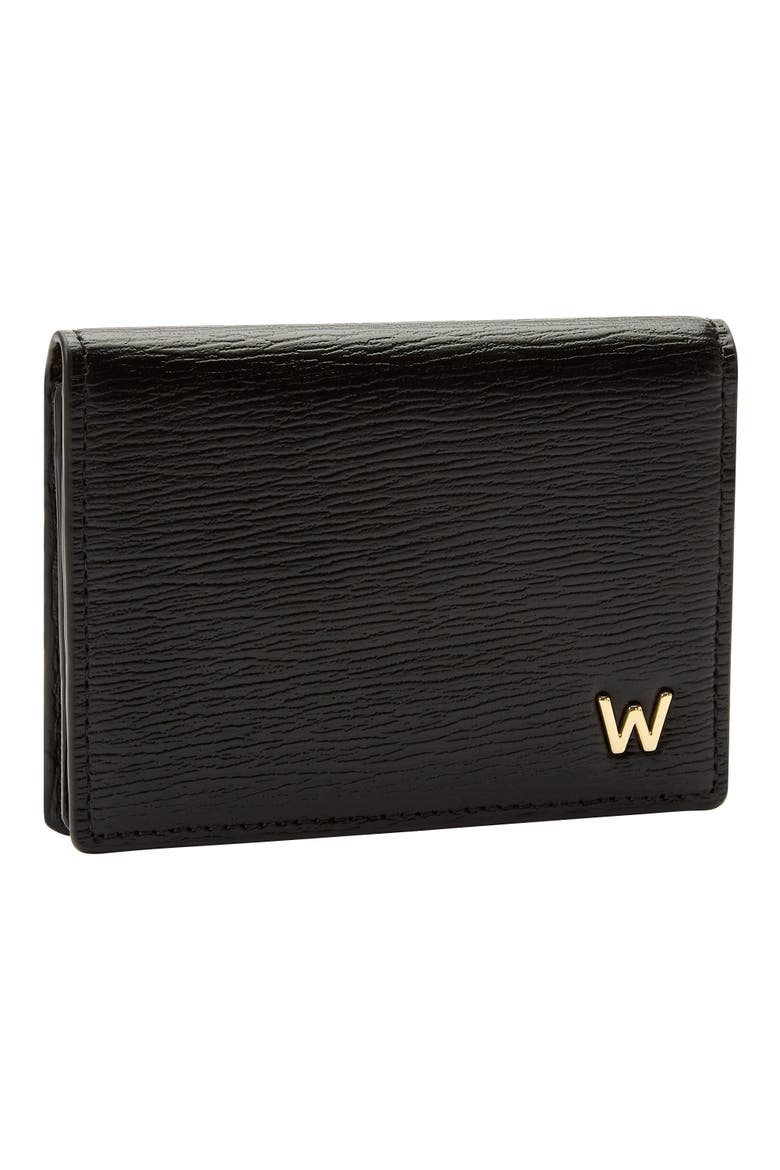 W Gusset Card Case, Alternate, color, Black