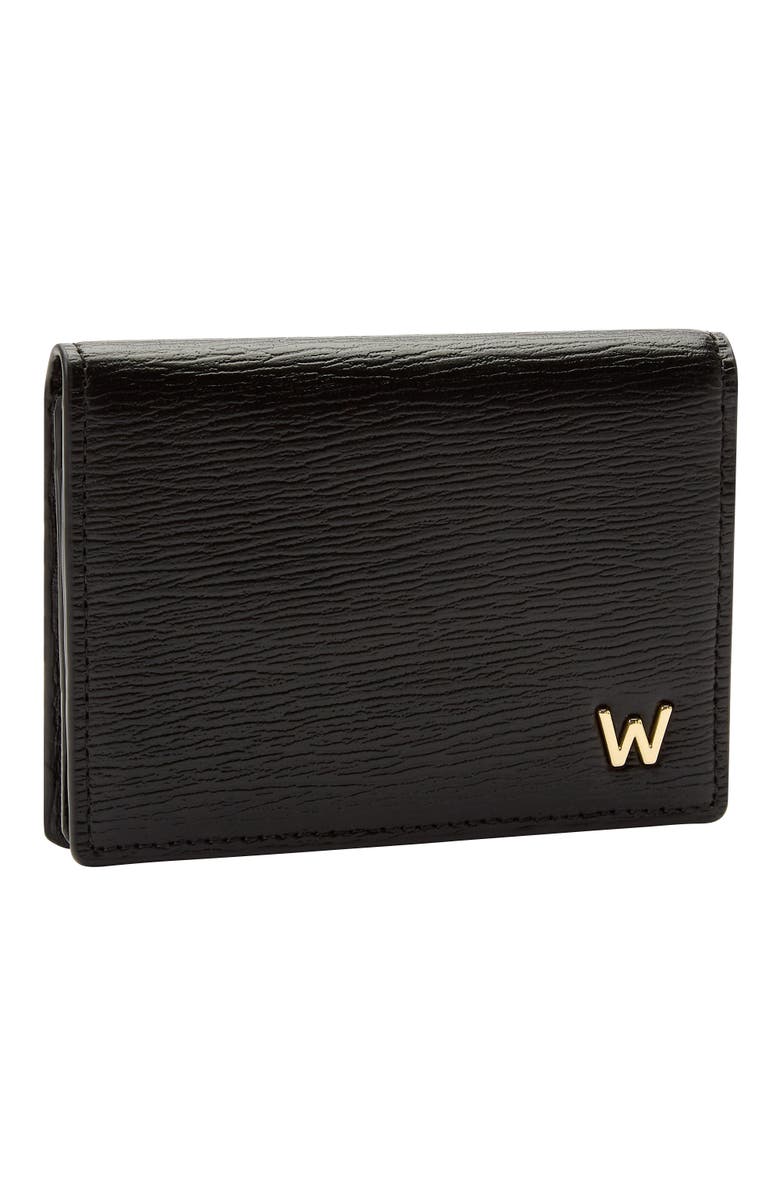 WOLF W Gusset Card Case, Alternate, color, Black