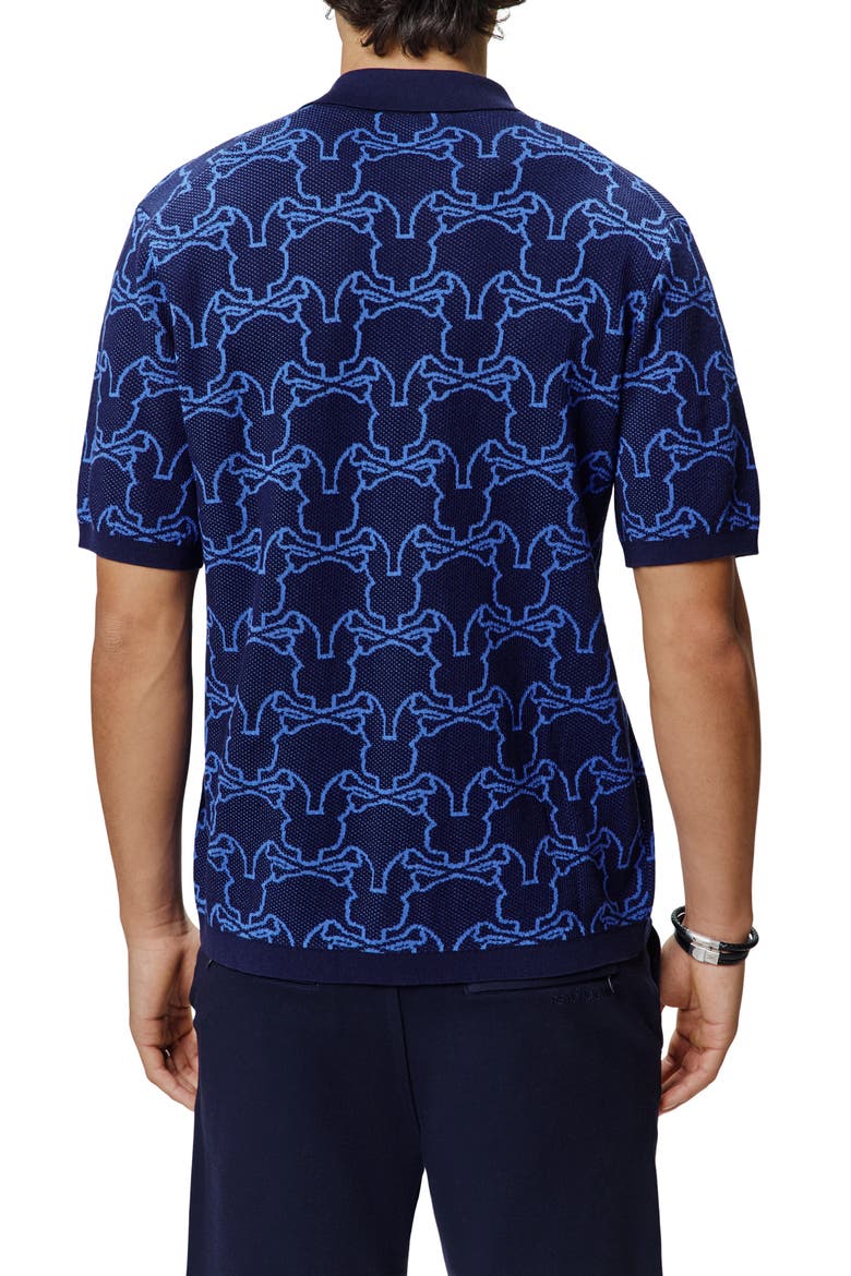 Kane Short Sleeve Cotton Button-Up Shirt, Alternate, color, EVENING BLUE