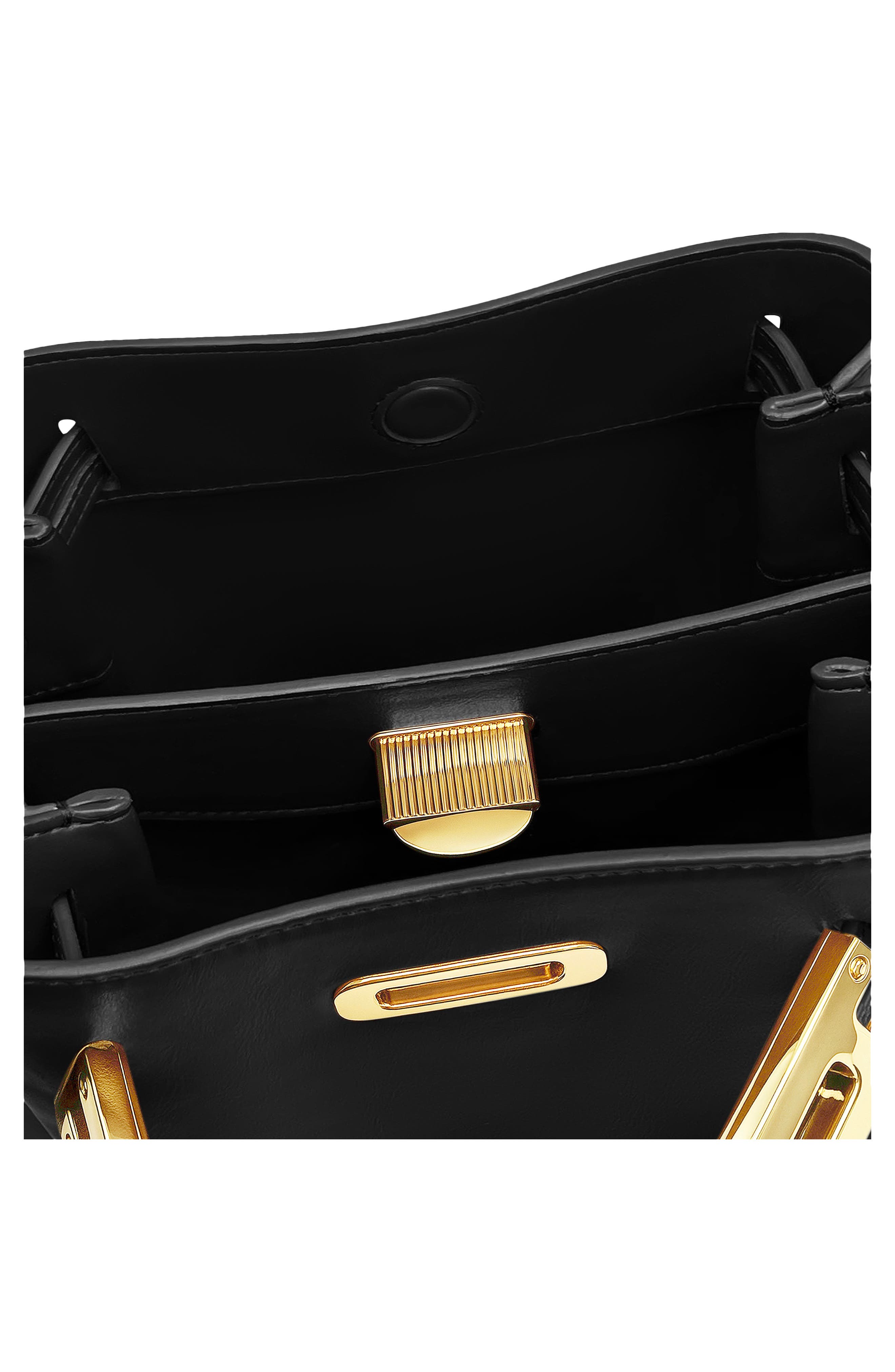 JW PEI Charlene Double Buckle Shoulder Bag, Alternate, color, Black
