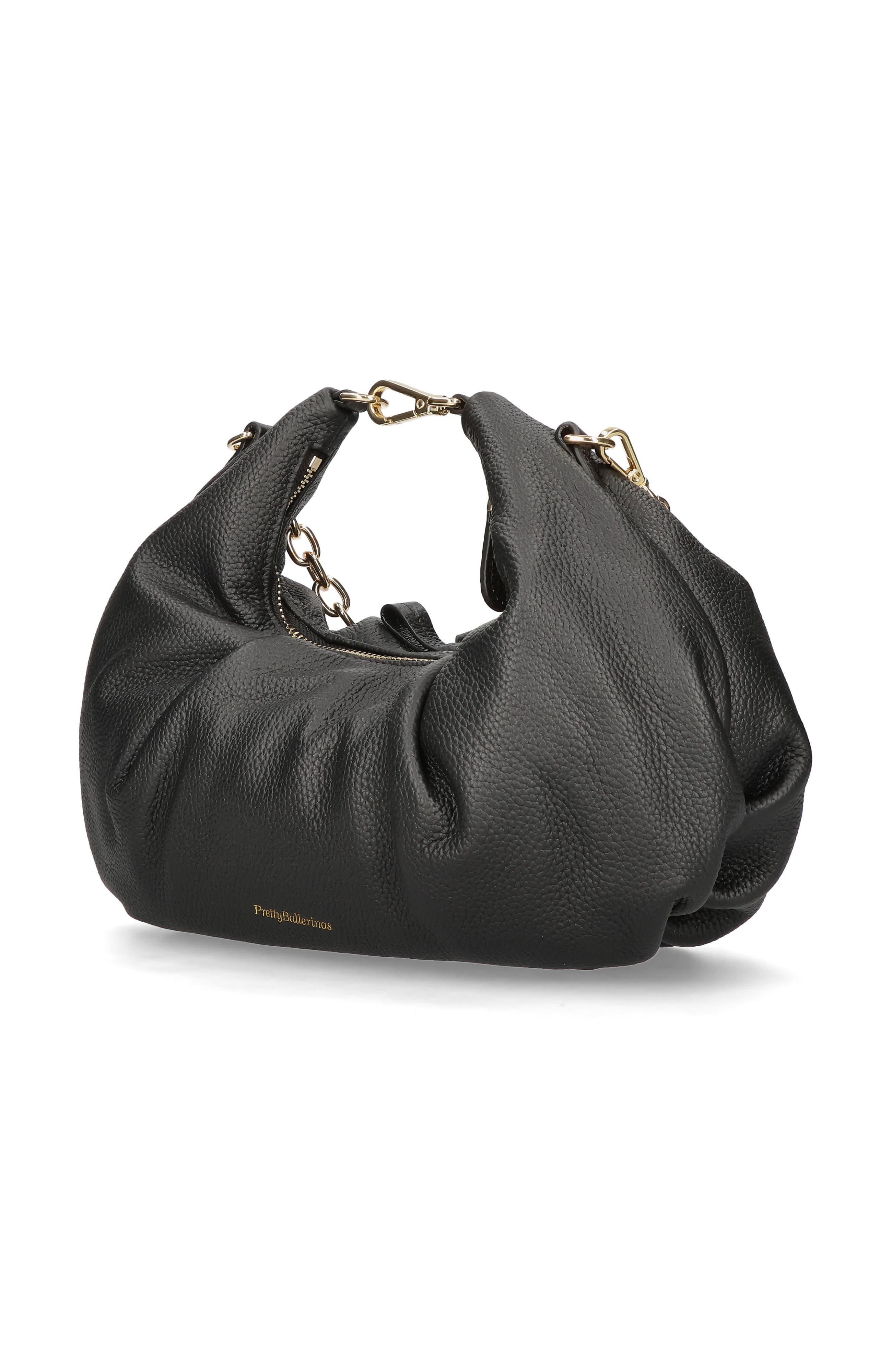 Croissant Bag With Bow And Removable Clip On Cross Body Strap, Alternate, color, Black