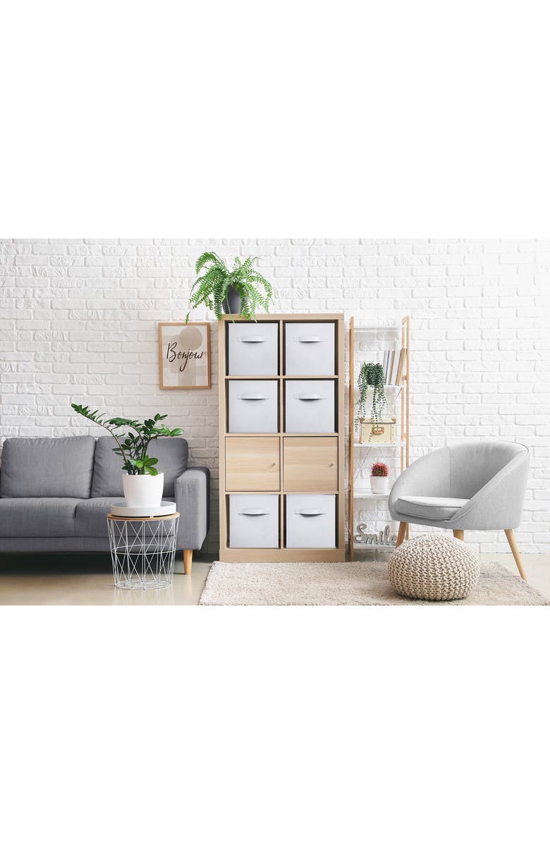 SORBUS 6-Pack Collapsible Storage Cubes, Alternate, color, White