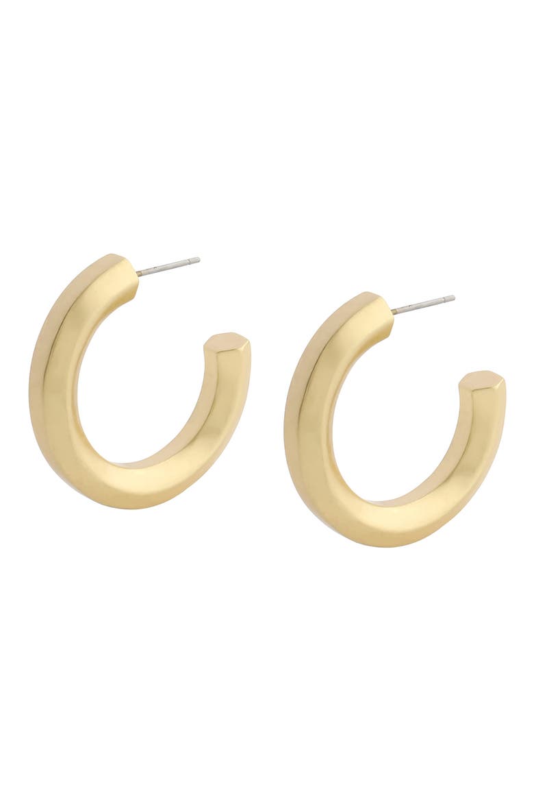 Large Metal Hoop Earrings, Alternate, color, VINTAGE GOLD