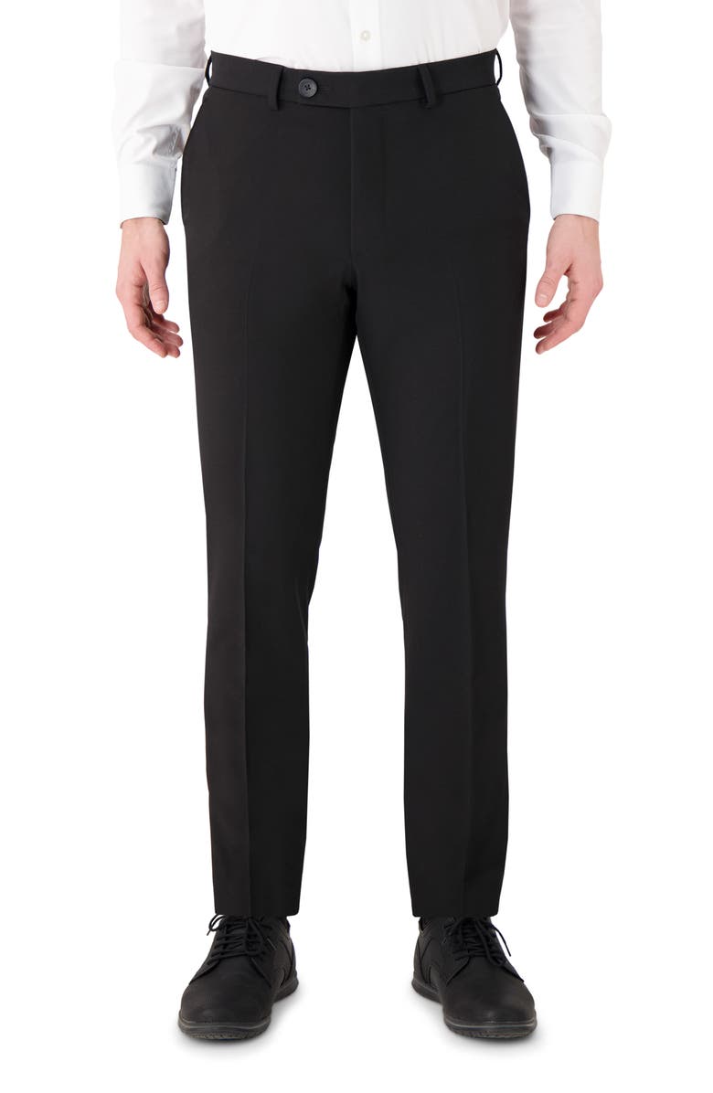 Victor Emmanuel Vince Flat Front Stretch Dress Pants, Main, color,