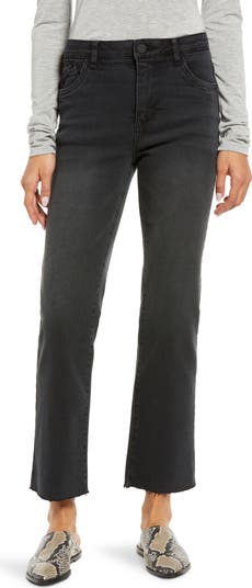 'Ab'Solution Skyrise Raw Hem High Waist Stretch Bootcut Jeans