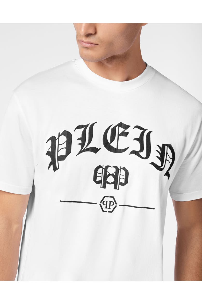 T-Shirt Round Neck Tattoo Men, Alternate, color, white