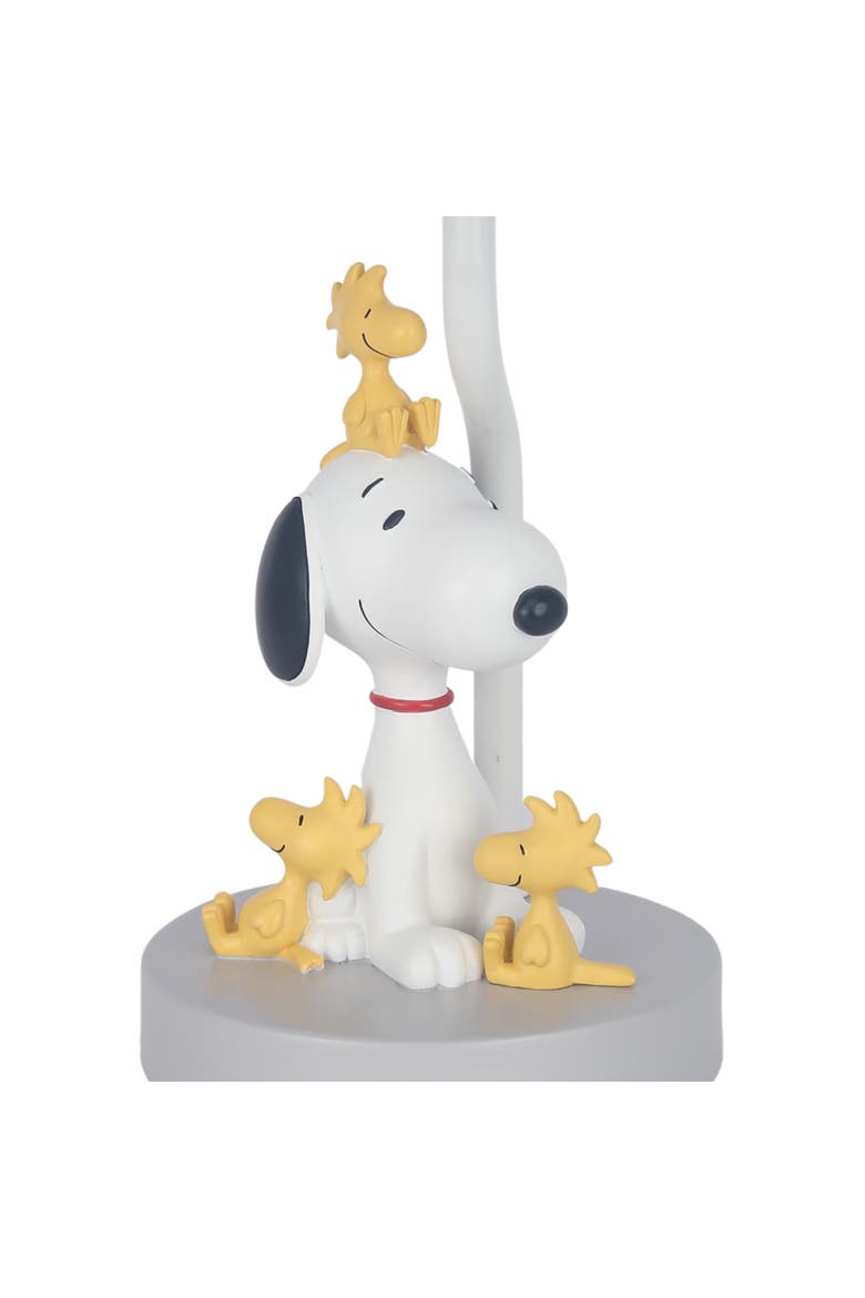 Classic Snoopy & Friends Nursery Lamp with Shade & Bulb, Alternate, color, White