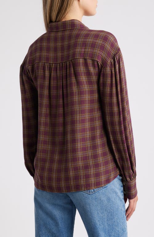 Faherty Olli Check Shirt In Mulberry Plaid