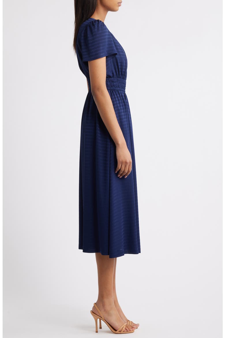 Patio Tonal Stripe Midi Dress, Alternate, color, DISTANT MOUNTAIN