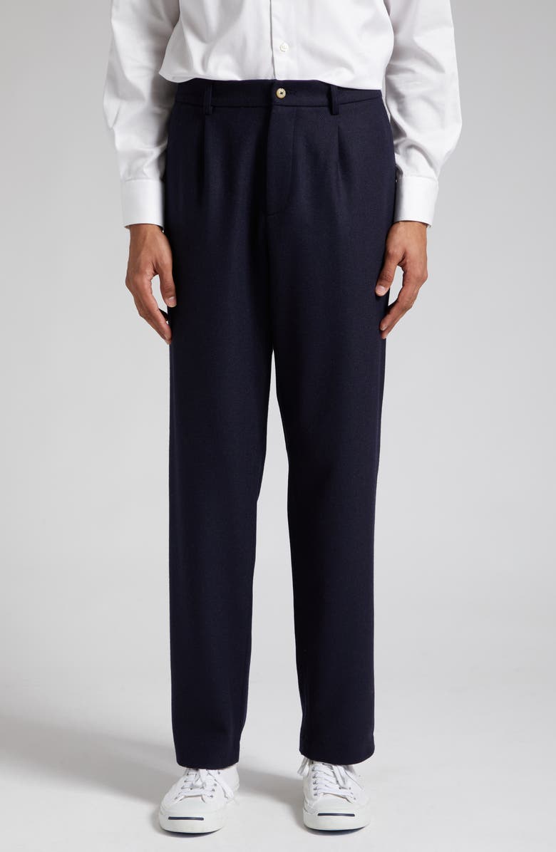 De Bonne Facture Pleated Wool Pants, Main, color, 