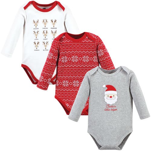 Hudson Baby Everyday Long-sleeve Cotton All-in-ones In Gray