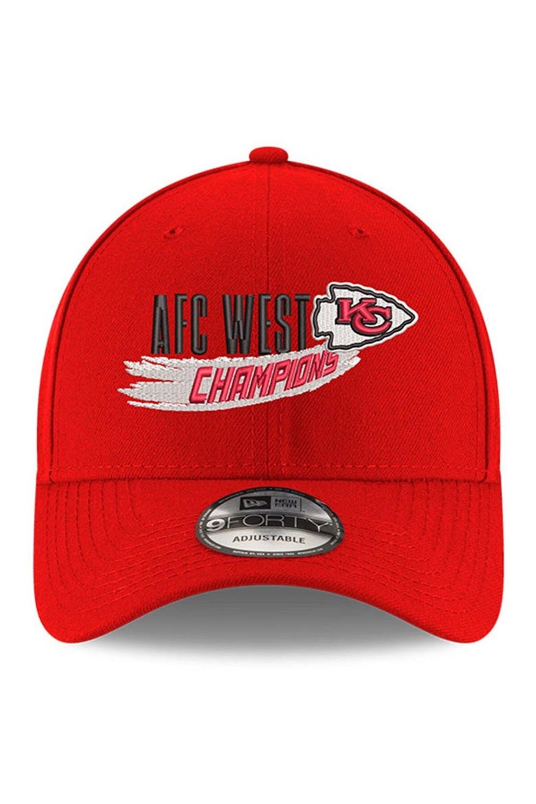Men's New Era Red Kansas City Chiefs 2022 AFC West Division Champions  9FORTY Adjustable Hat, Alternate, color, Red