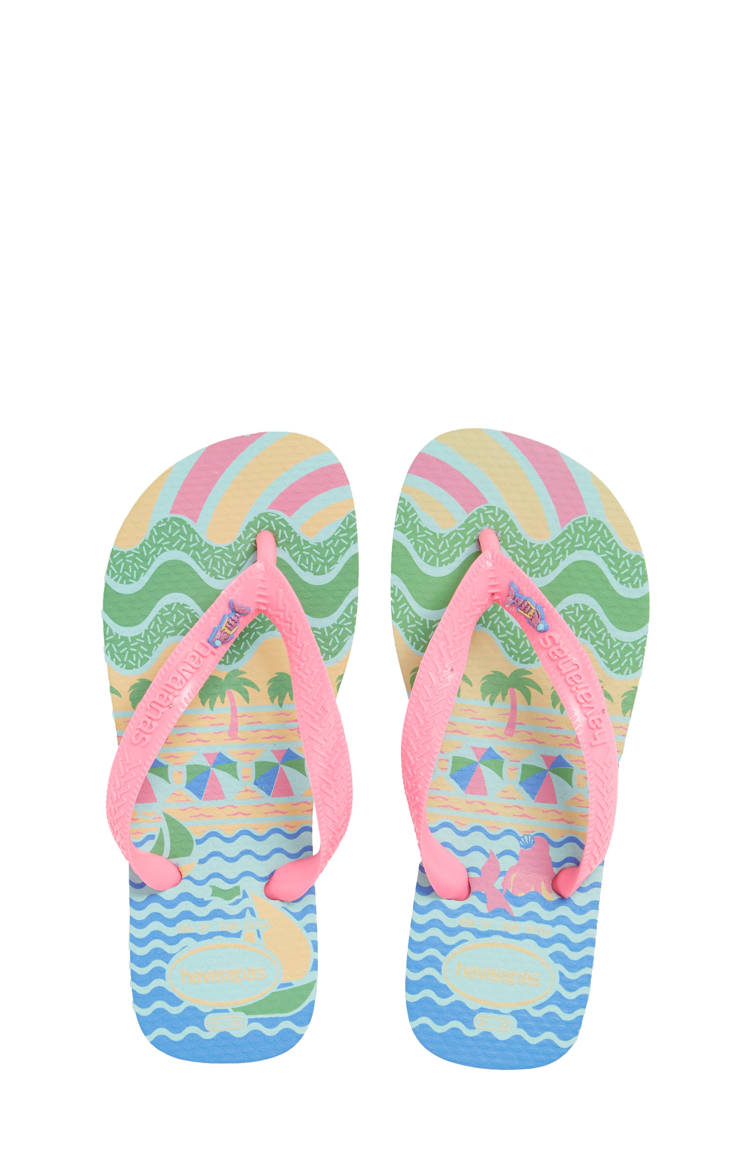 Kids' Fantasy Flip Flop, Main, color, ICE BLUE