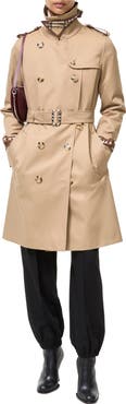 Burberry Mid-length Gabardine Kensington Trench Coat