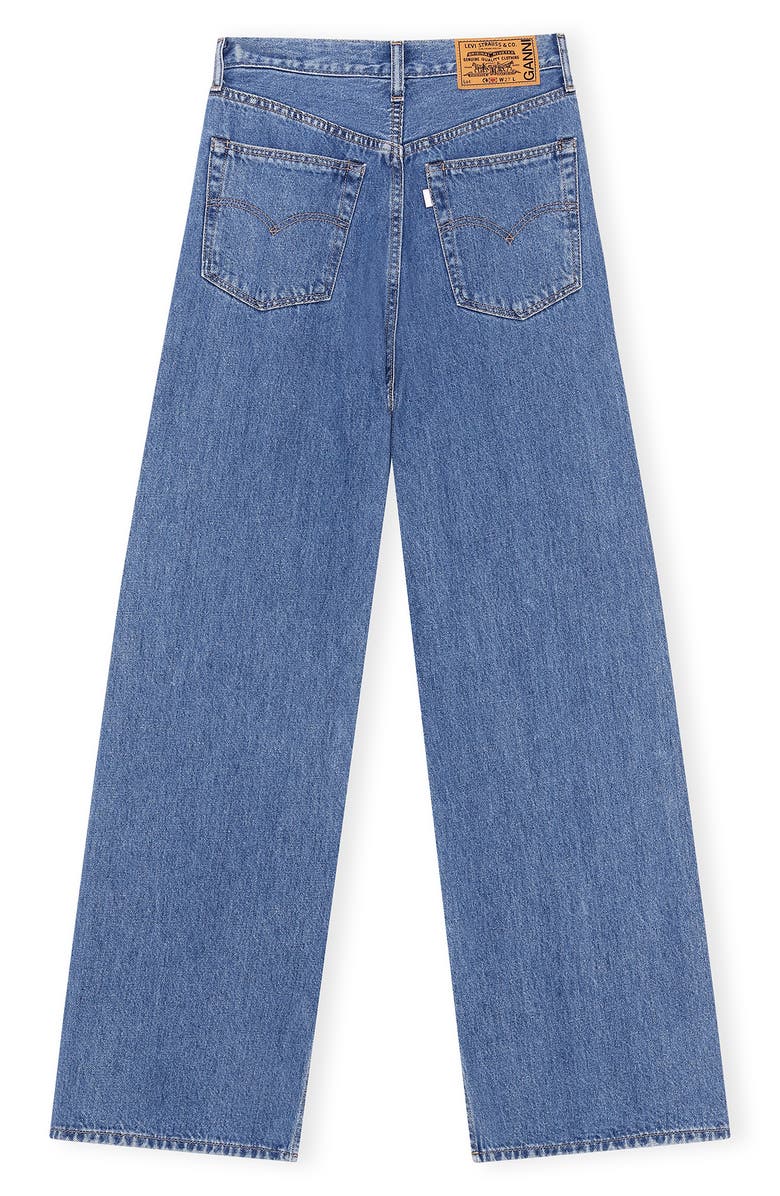 Ganni x Levi's<sup>®</sup> High Waist Wide Leg Jeans, Alternate, color,