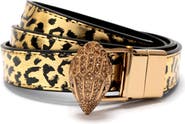 Kurt Geiger London Metallic Leopard Reversible Belt
