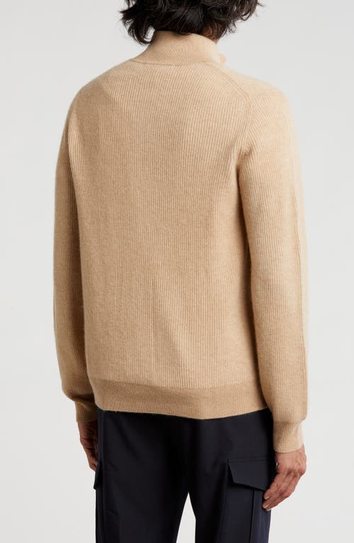 Amicale Rib Cashmere Zip Jacket In Blue