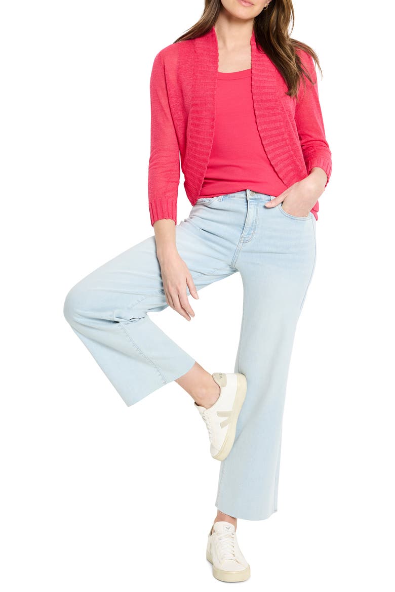Weekend Raw Hem Ankle Wide Leg Jeans, Alternate, color, BLUESTONE