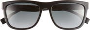 BOSS 58mm Polarized Rectangular Sunglasses